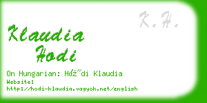 klaudia hodi business card